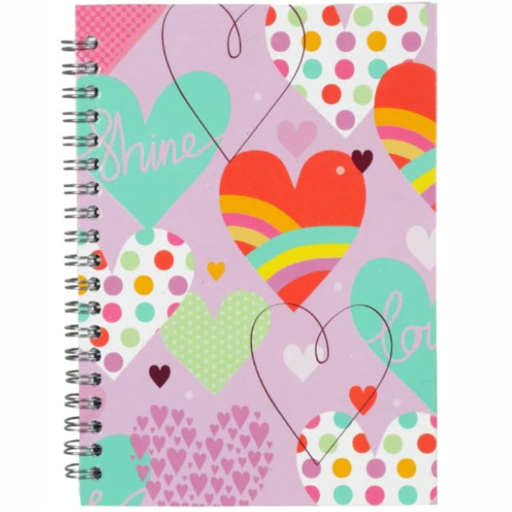 Colorful Hearts Notebook